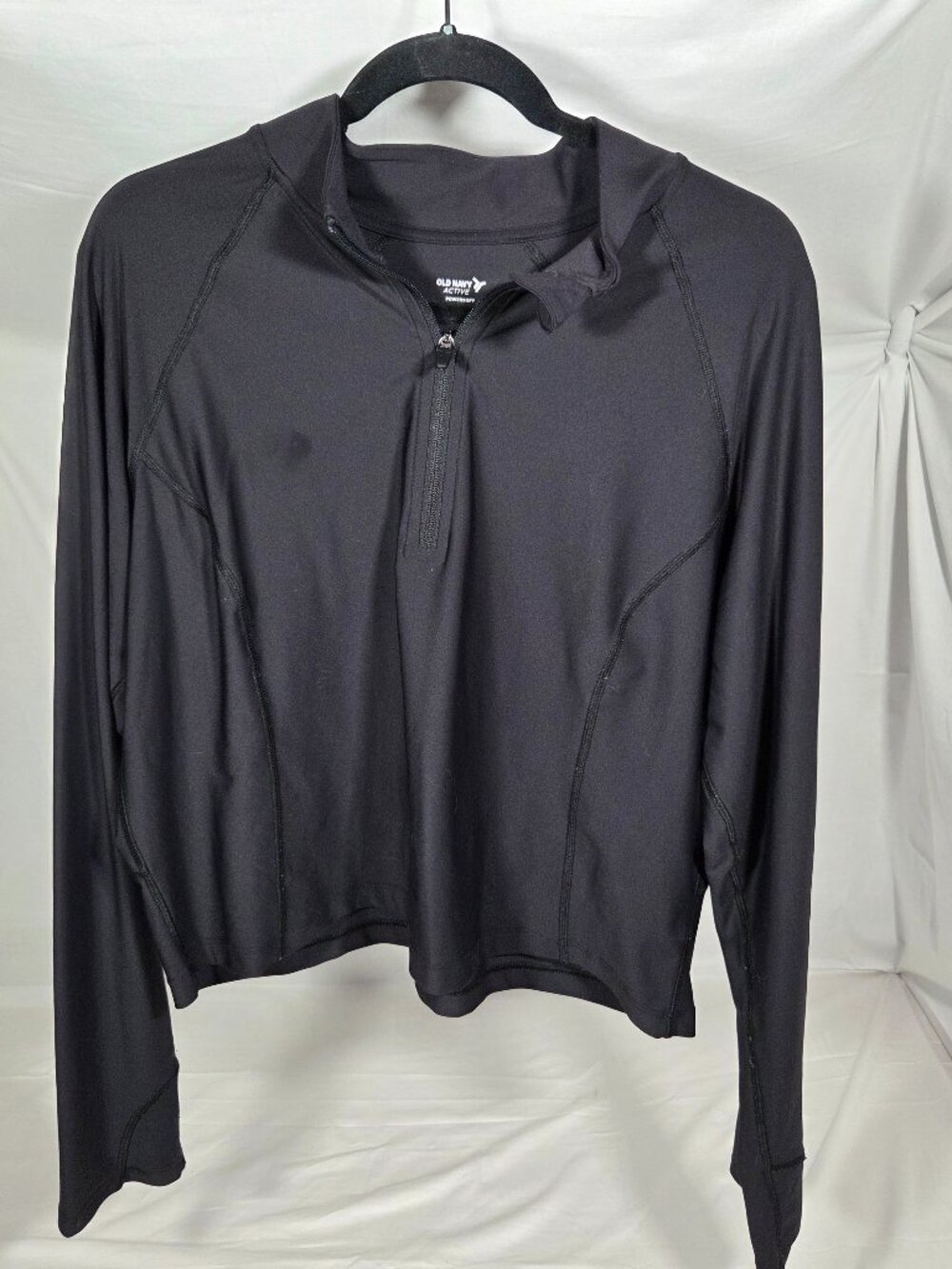 XXL Black Cropped Quater Zip (Old Navy)